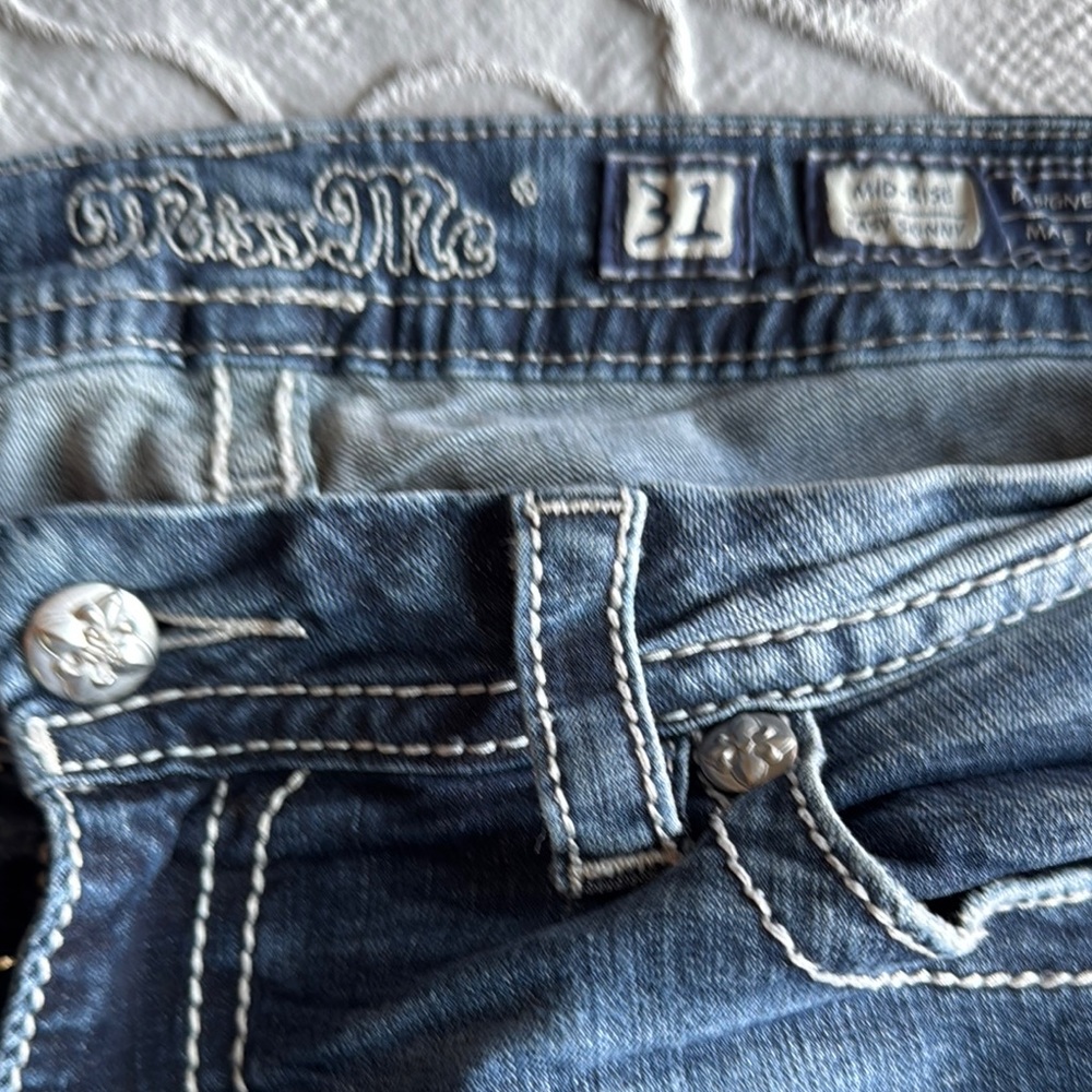 Miss Me Women's Denim Jeans with Contrast Stitching